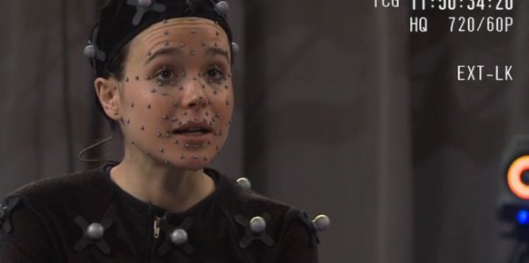 La actriz Ellen Page interpretando su papel en Beyond: Two Souls.